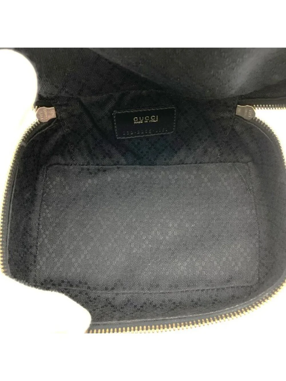 Gucci Bamboo Pouch Inventory Makeup Box Vanity Back Patent Leather Black